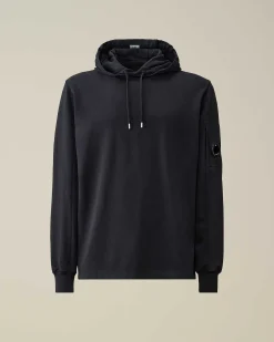 C.P. Company Light Fleece Hoodie Total Eclipse-Blue Store