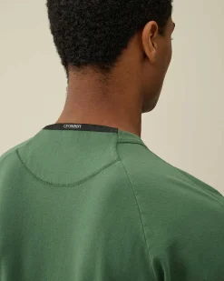 C.P. Company Light Fleece Logo Sweatshirt Duck Green Discount