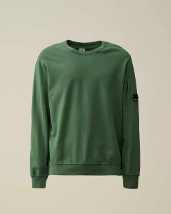 C.P. Company Light Fleece Sweatshirt Duck Green Flash Sale