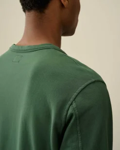 C.P. Company Light Fleece Sweatshirt Duck Green Flash Sale