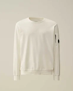 C.P. Company Light Fleece Sweatshirt Gauze White Online