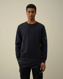 C.P. Company Light Fleece Sweatshirt Total Eclipse-Blue New