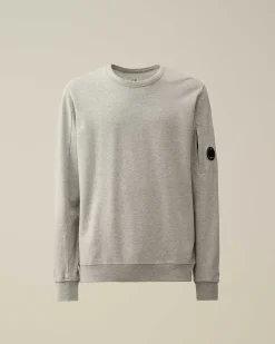 C.P. Company Light Fleece Sweatshirt Grey Melange Best Sale