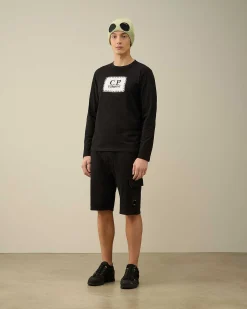 C.P. Company Light Fleece Utility Shorts Black Fashion