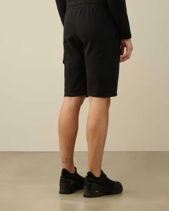 C.P. Company Light Fleece Utility Shorts Black Fashion