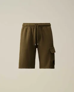 C.P. Company Light Fleece Utility Shorts Ivy Green Best Sale