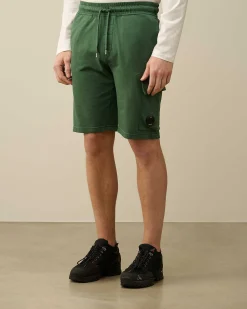 C.P. Company Light Fleece Utility Shorts Duck Green Sale