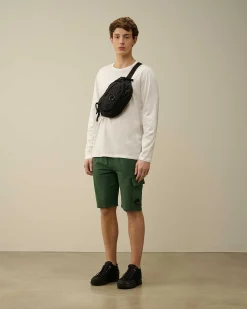 C.P. Company Light Fleece Utility Shorts Duck Green Sale