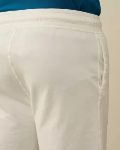 C.P. Company Light Fleece Utility Shorts Gauze White New
