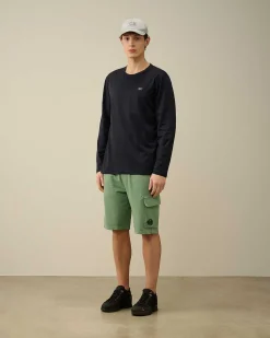 C.P. Company Light Fleece Utility Shorts Green Bay Hot