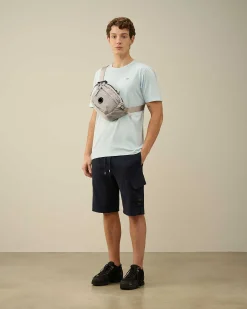 C.P. Company Light Fleece Utility Shorts Total Eclipse-Blue Sale