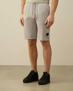 C.P. Company Light Fleece Utility Shorts Drizzle Grey Fashion