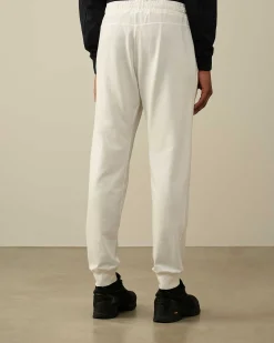 C.P. Company Light Fleece Utility Sweatpants Gauze White Discount