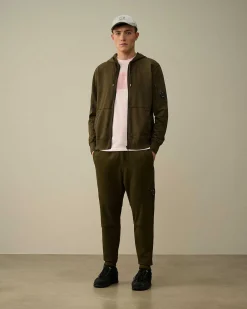 C.P. Company Light Fleece Zipped Hoodie Ivy Green Sale