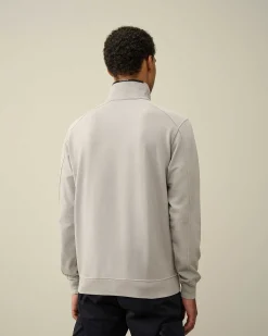 C.P. Company Light Fleece Zipped Sweatshirt Drizzle Grey Online