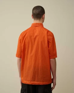 C.P. Company Light Microweave Shirt Gold Flame-Orange Shop