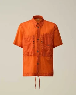 C.P. Company Light Microweave Shirt Gold Flame-Orange Shop