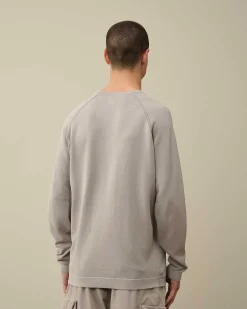 C.P. Company Light Terry Knitted Sweatshirt Drizzle Grey Outlet
