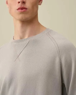 C.P. Company Light Terry Knitted Sweatshirt Drizzle Grey Outlet