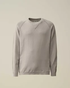 C.P. Company Light Terry Knitted Sweatshirt Drizzle Grey Outlet
