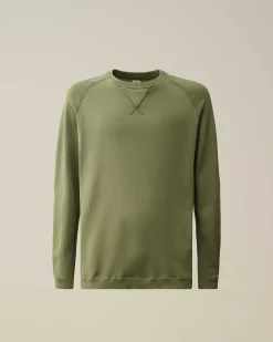 C.P. Company Light Terry Knitted Sweatshirt Agave Green Sale