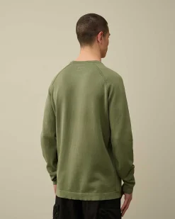 C.P. Company Light Terry Knitted Sweatshirt Agave Green Sale