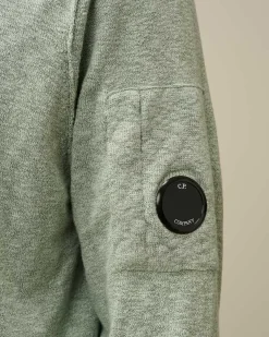 C.P. Company Melange Knitwear Hoodie Green Bay Cheap