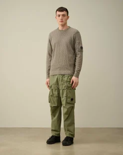 C.P. Company Melange Knitwear Jumper Ivy Green Outlet