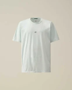 C.P. Company 70/2 Mercerized Jersey Logo T-Shirt Starlight Blue Clearance