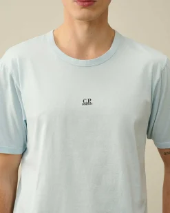 C.P. Company 70/2 Mercerized Jersey Logo T-Shirt Starlight Blue Clearance