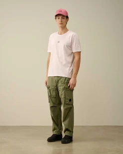 C.P. Company 70/2 Mercerized Jersey Logo T-Shirt Heavenly Pink Shop