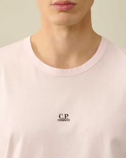 C.P. Company 70/2 Mercerized Jersey Logo T-Shirt Heavenly Pink Shop