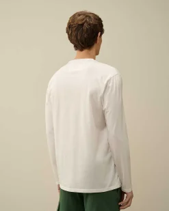 C.P. Company 70/2 Mercerized Jersey Long Sleeved T-Shirt Gauze White Cheap