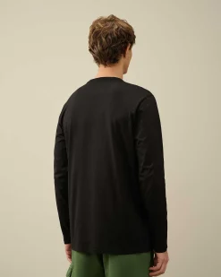 C.P. Company 70/2 Mercerized Jersey Long Sleeved T-Shirt Black Outlet