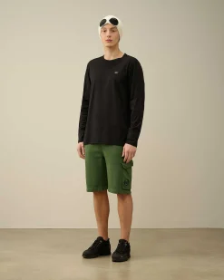 C.P. Company 70/2 Mercerized Jersey Long Sleeved T-Shirt Black Outlet