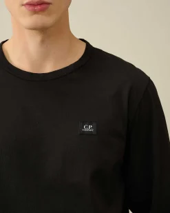 C.P. Company 70/2 Mercerized Jersey Long Sleeved T-Shirt Black Outlet
