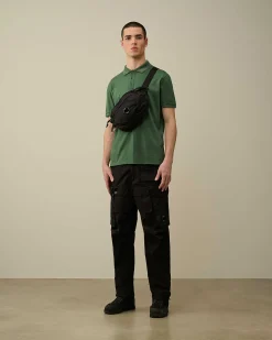 C.P. Company 70/2 Mercerized Jersey Polo Shirt Duck Green Outlet