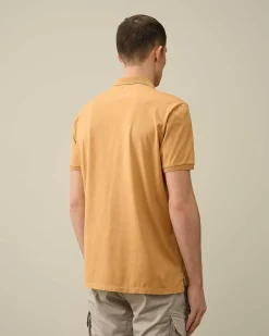 C.P. Company 70/2 Mercerized Jersey Polo Shirt Pastry Shell-Orange Clearance