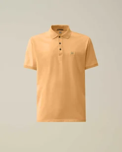 C.P. Company 70/2 Mercerized Jersey Polo Shirt Pastry Shell-Orange Clearance