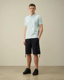 C.P. Company 70/2 Mercerized Jersey Polo Shirt Starlight Blue Discount