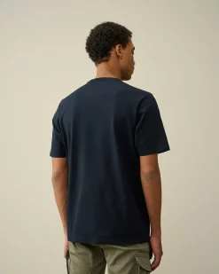 C.P. Company 30/2 Mercerized Jersey Twisted British Sailor T-Shirt Total Eclipse-Blue Clearance
