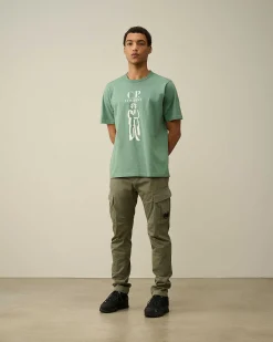 C.P. Company 30/2 Mercerized Jersey Twisted British Sailor T-Shirt Green Bay Online