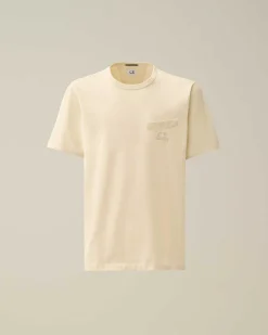 C.P. Company 30/2 Mercerized Jersey Twisted Pocket T-Shirt Pistachio Shell-Beige Fashion