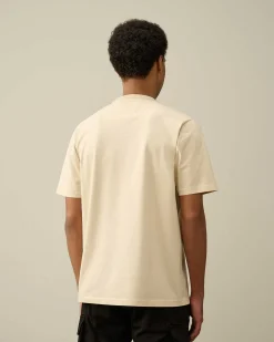 C.P. Company 30/2 Mercerized Jersey Twisted Pocket T-Shirt Pistachio Shell-Beige Fashion