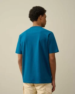 C.P. Company 30/2 Mercerized Jersey Twisted Pocket T-Shirt Ink Blue Fashion