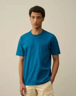 C.P. Company 30/2 Mercerized Jersey Twisted Pocket T-Shirt Ink Blue Fashion