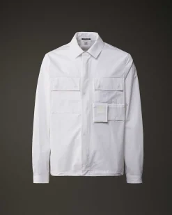 C.P. Company Metropolis Series Gabardine Pockets Shirt White Fashion