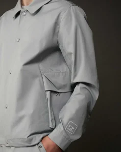 C.P. Company Metropolis Series Hyst Overshirt Drizzle Grey Clearance
