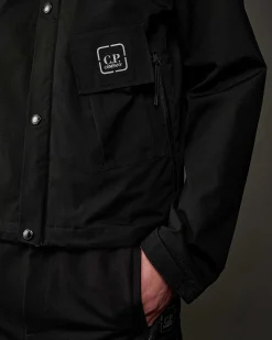 C.P. Company Metropolis Series Hyst Stand Collar Jacket Black Cheap