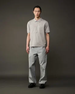 C.P. Company Metropolis Series Mercerized Jersey Polo Shirt Drizzle Grey Shop